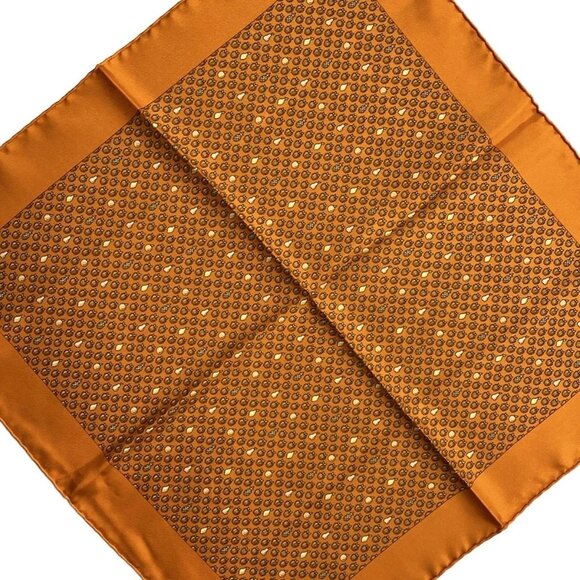 HERMES Petit Carre - Orange Cream Scarf 140-072325 - Picture 1 of 4